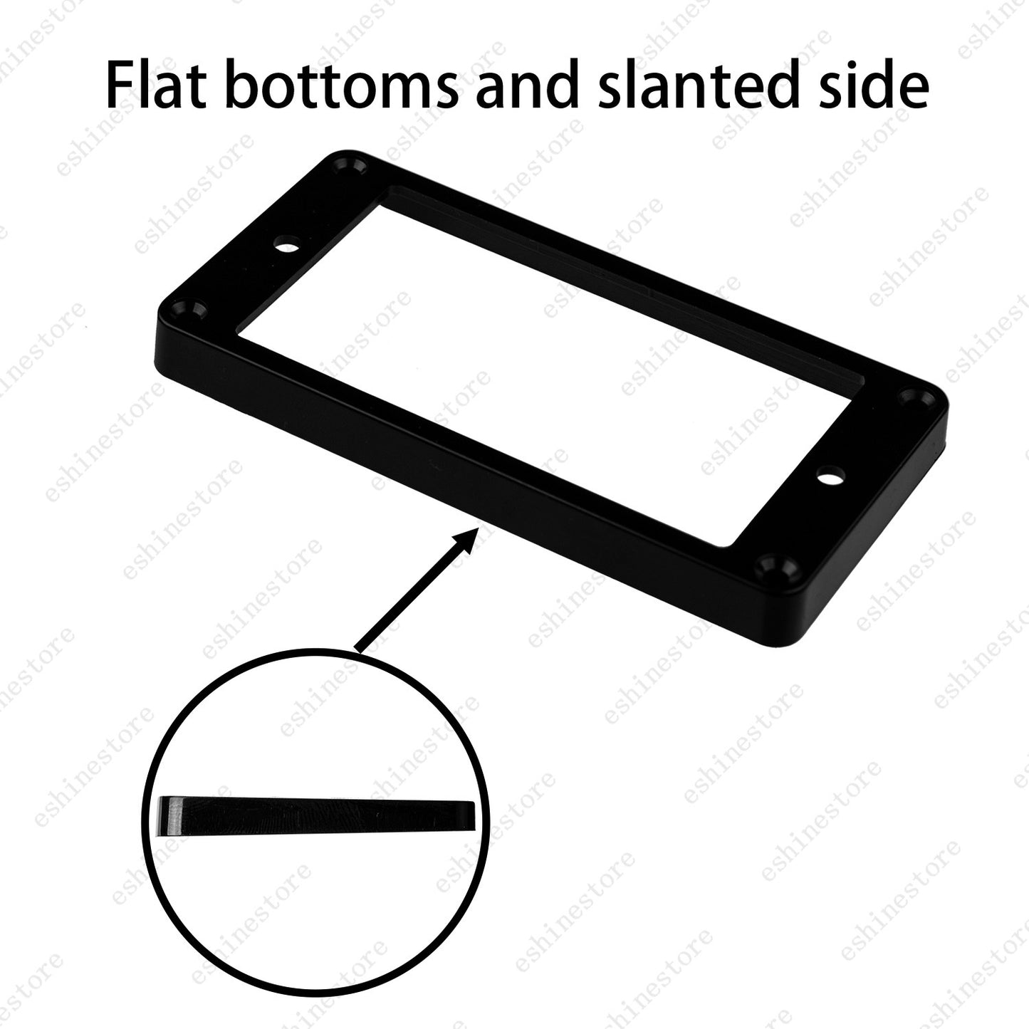 2pcs Plastic 7-String Guitar Flat Bottom with Slanted Side Humbucker Pickup Ring