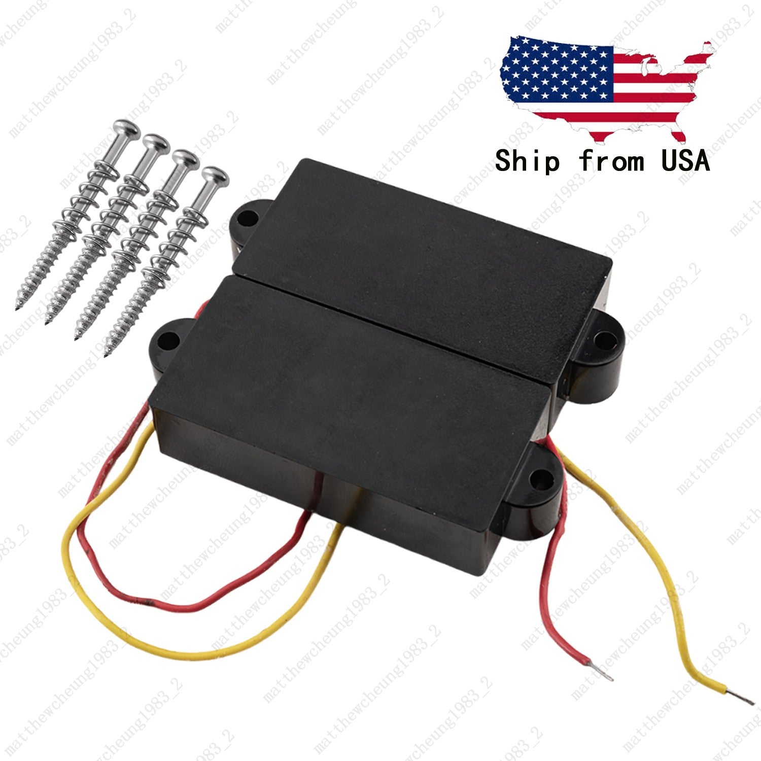 A Set of 4 String Bass pickup Ceramic Sealed Pickup w/ Screws for P Bass Guitar