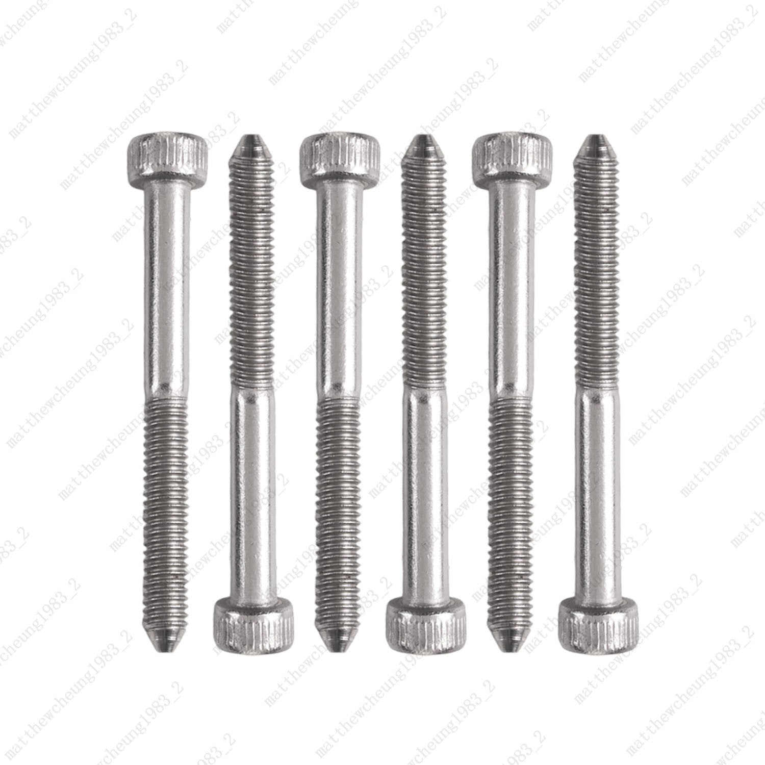 6pcs Chrome Guitar Double Locking Tremolo Bridge Saddles Screws for Floyd Rose