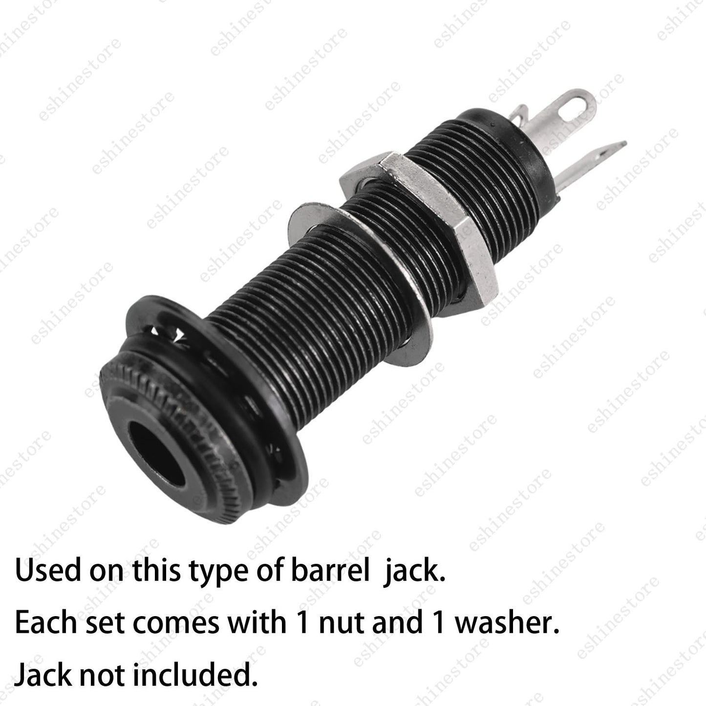 1/2/4pcs M12x0.75 Threaded Nut & Washer for Electric Guitar Bass Output Jack