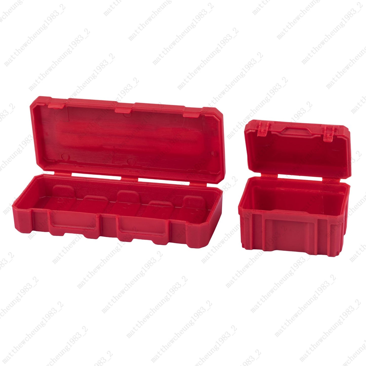 RC Decor Luggage 2-Piece - Red/Black | 108x46x23&56x40x34mm | Fits 1:8/1:10 RC