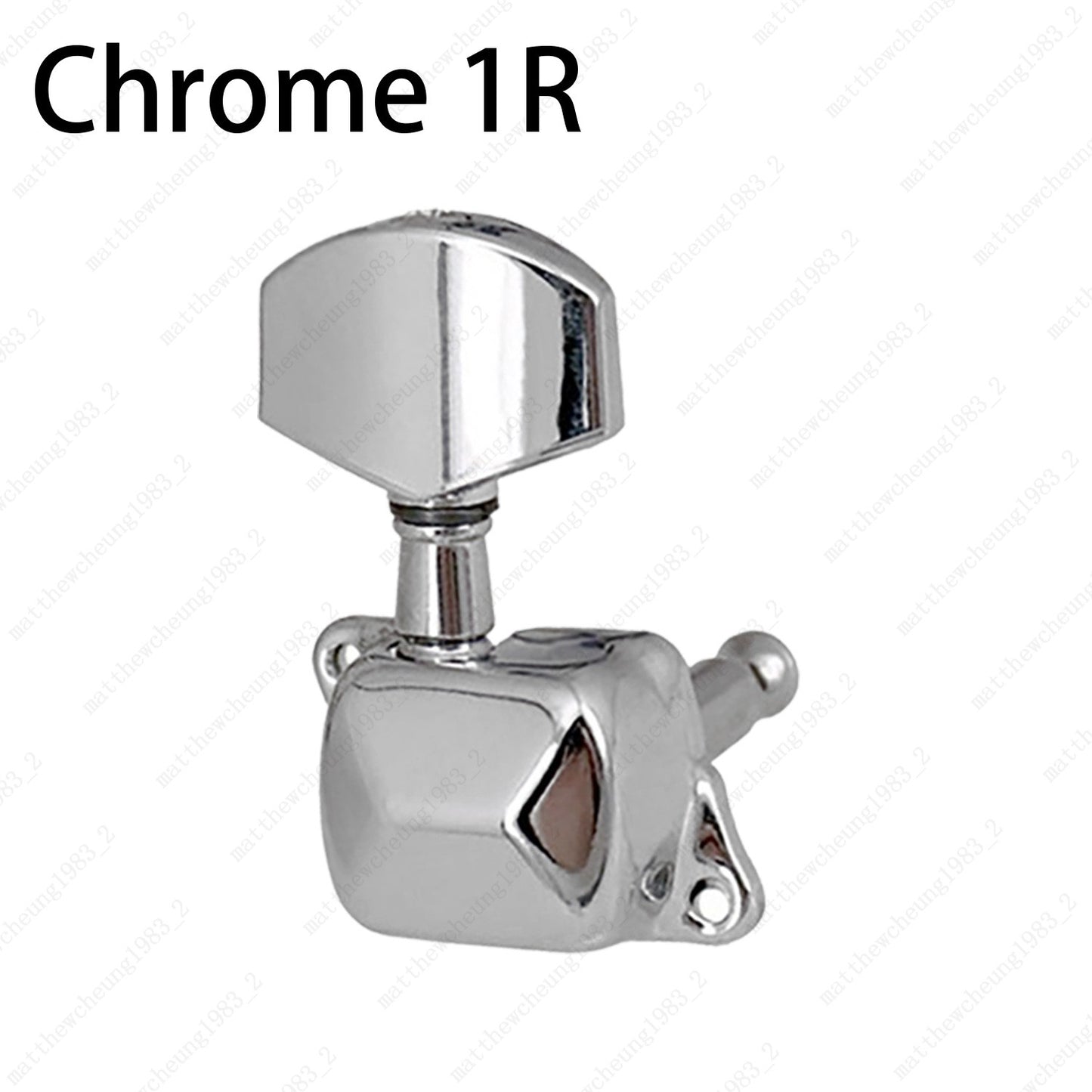 Semi-Closed Guitar Machine Heads Tuners 1:15 Ratio for Acoustic Guitar - Chrome