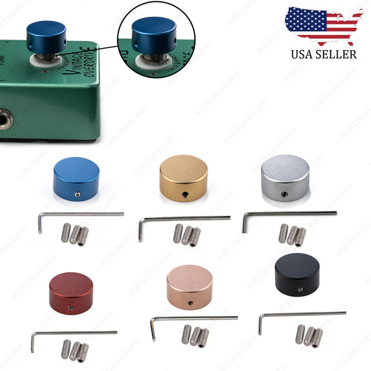1 Piece Aluminum Alloy Effects Pedal Footswitch Topper with 3 Screws 6 Colors