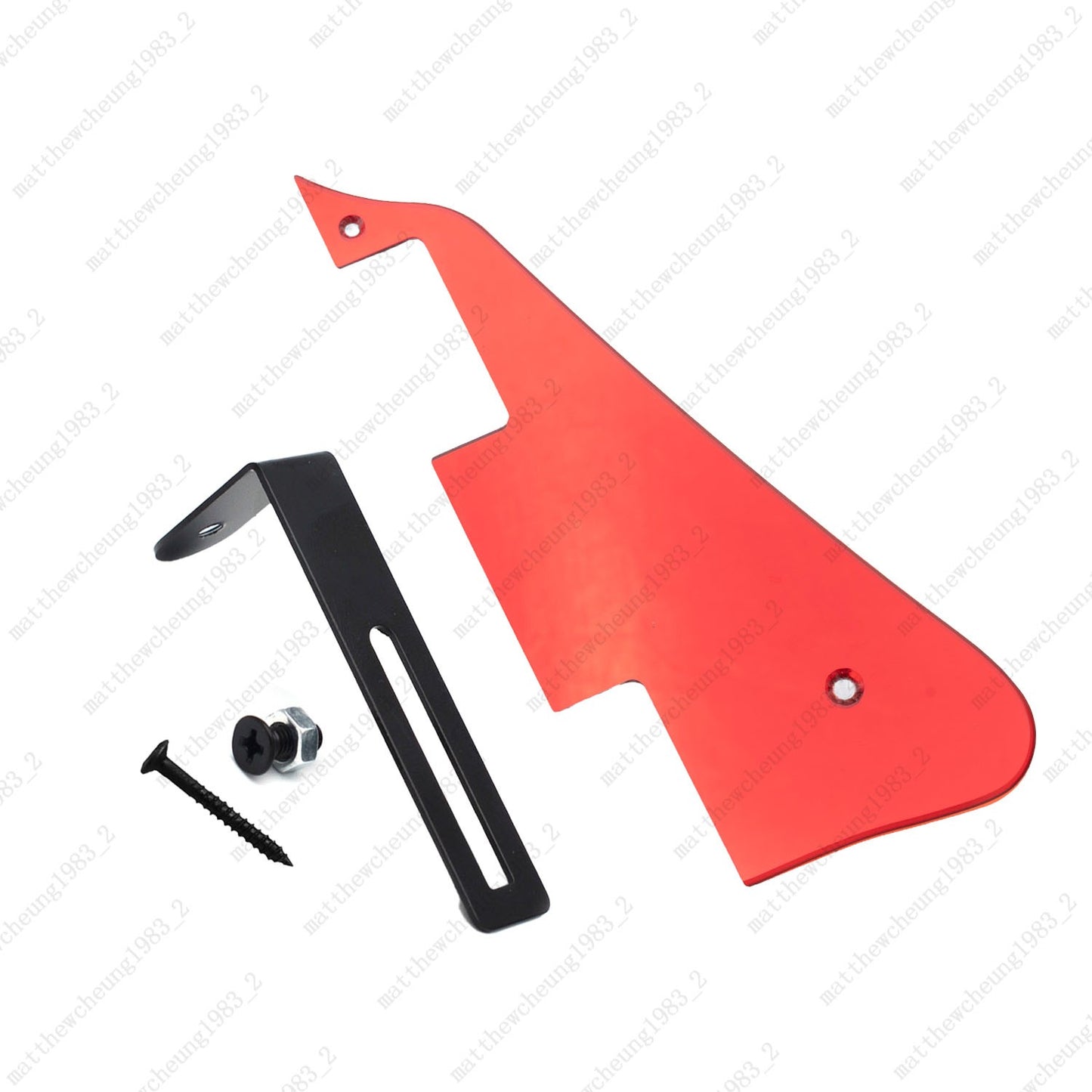 Multicolor Guitar Pickguard with Black Bracket Mounting Screws Set for Les Paul