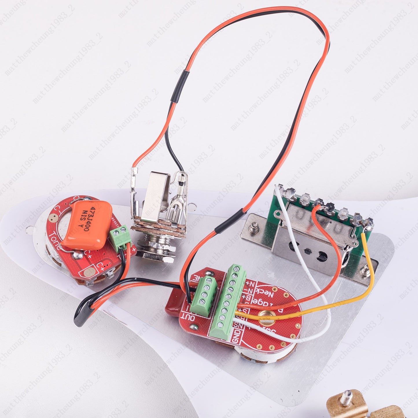 Solderless H-H Wiring Harness Upgrade+3-Way Switch+Treble Bleed for Stratocaster