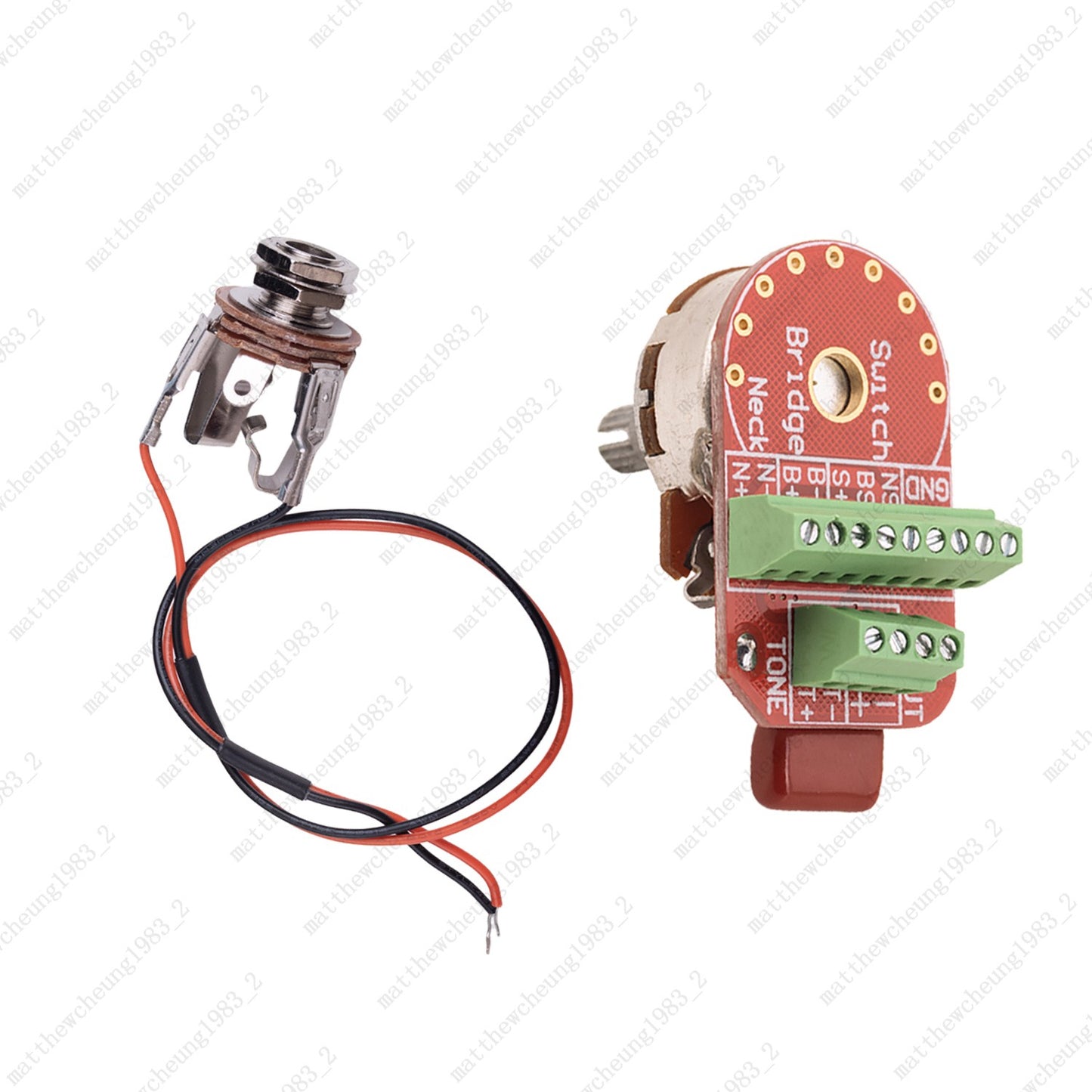 Solderless H-H Wiring Harness Upgrade+3-Way Switch+Treble Bleed for Stratocaster