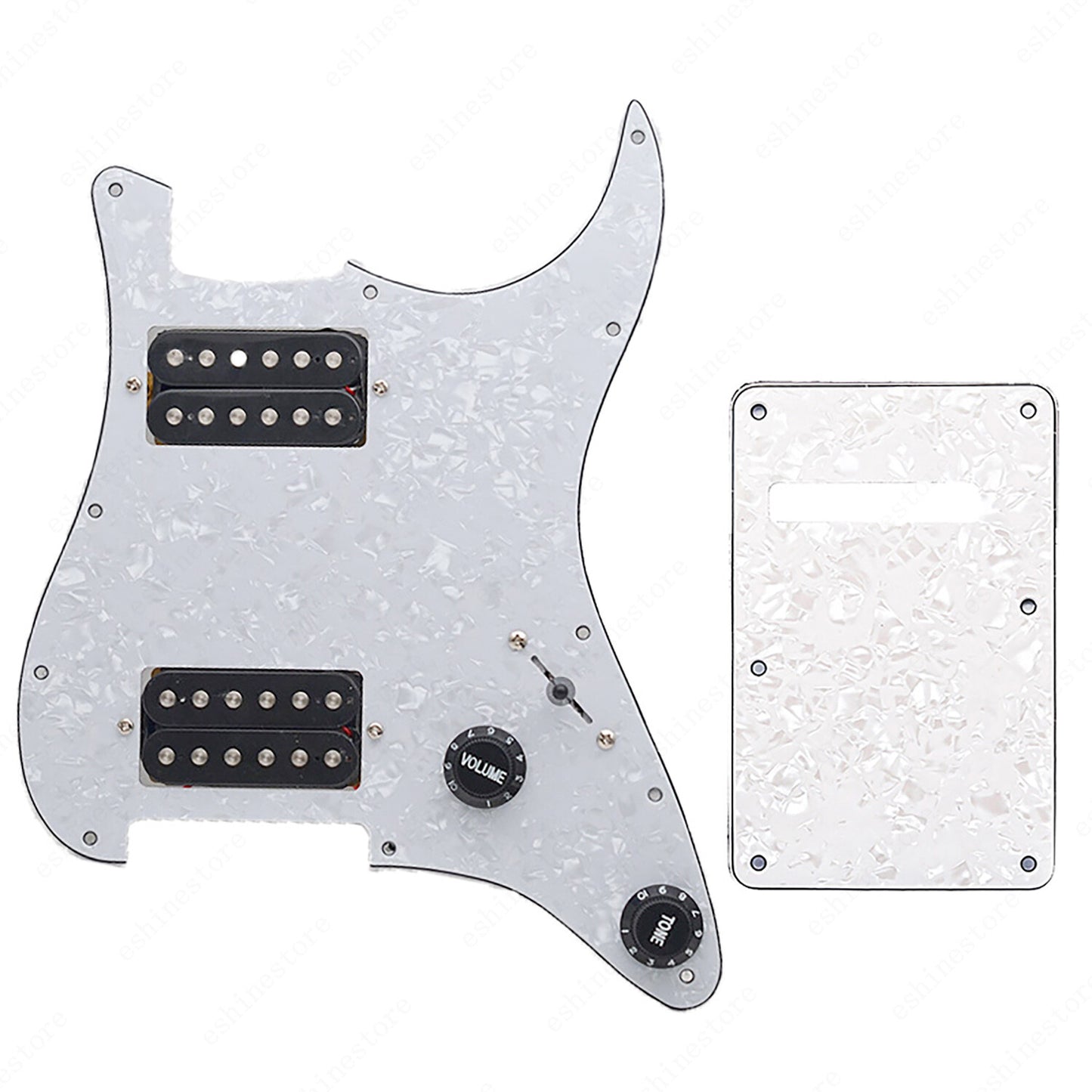 11 Hole Guitar HH Loaded Pickguard Set & Back Plate for SQ FENDER Stratocaster