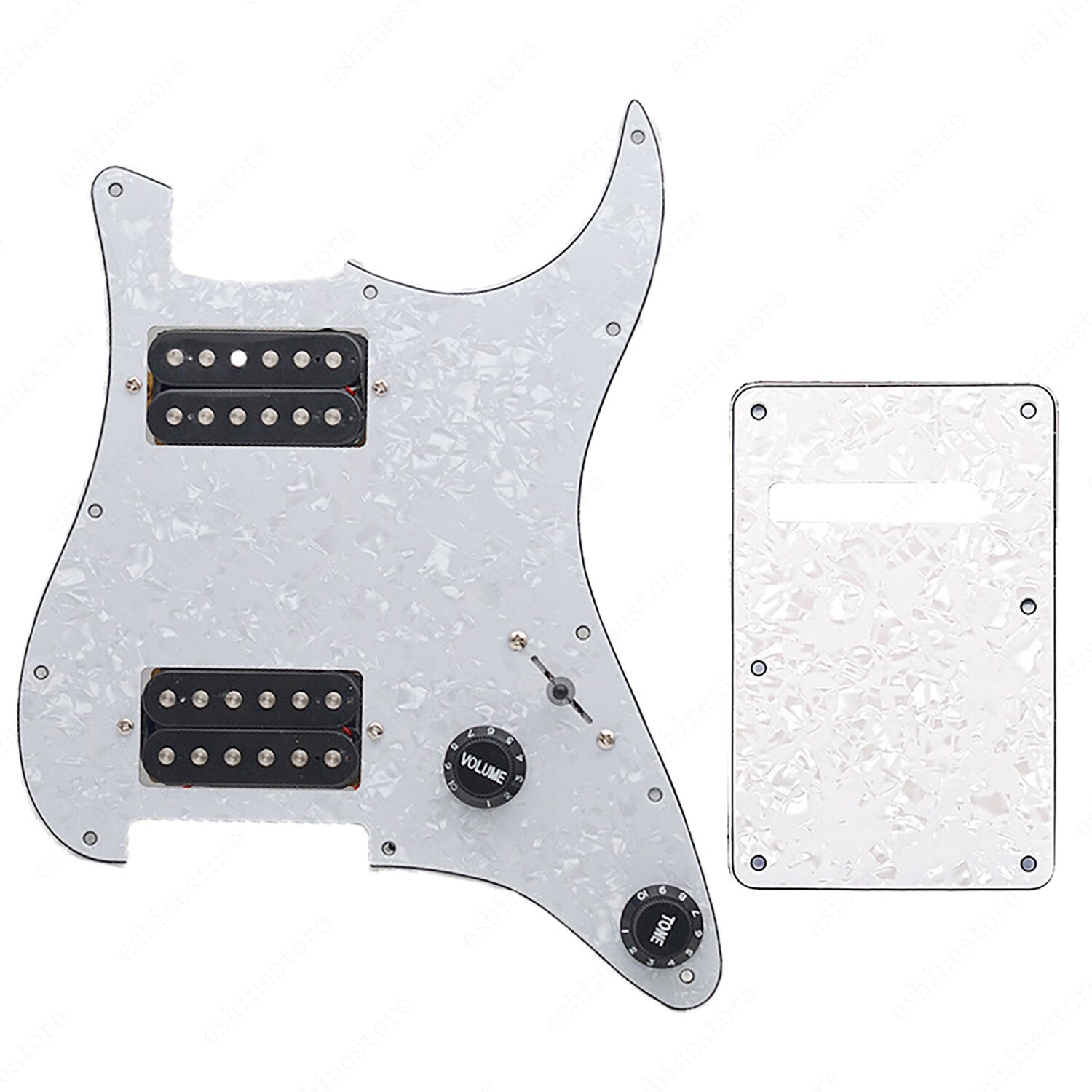 11 Hole Guitar HH Loaded Pickguard Set & Back Plate for SQ FENDER Stratocaster