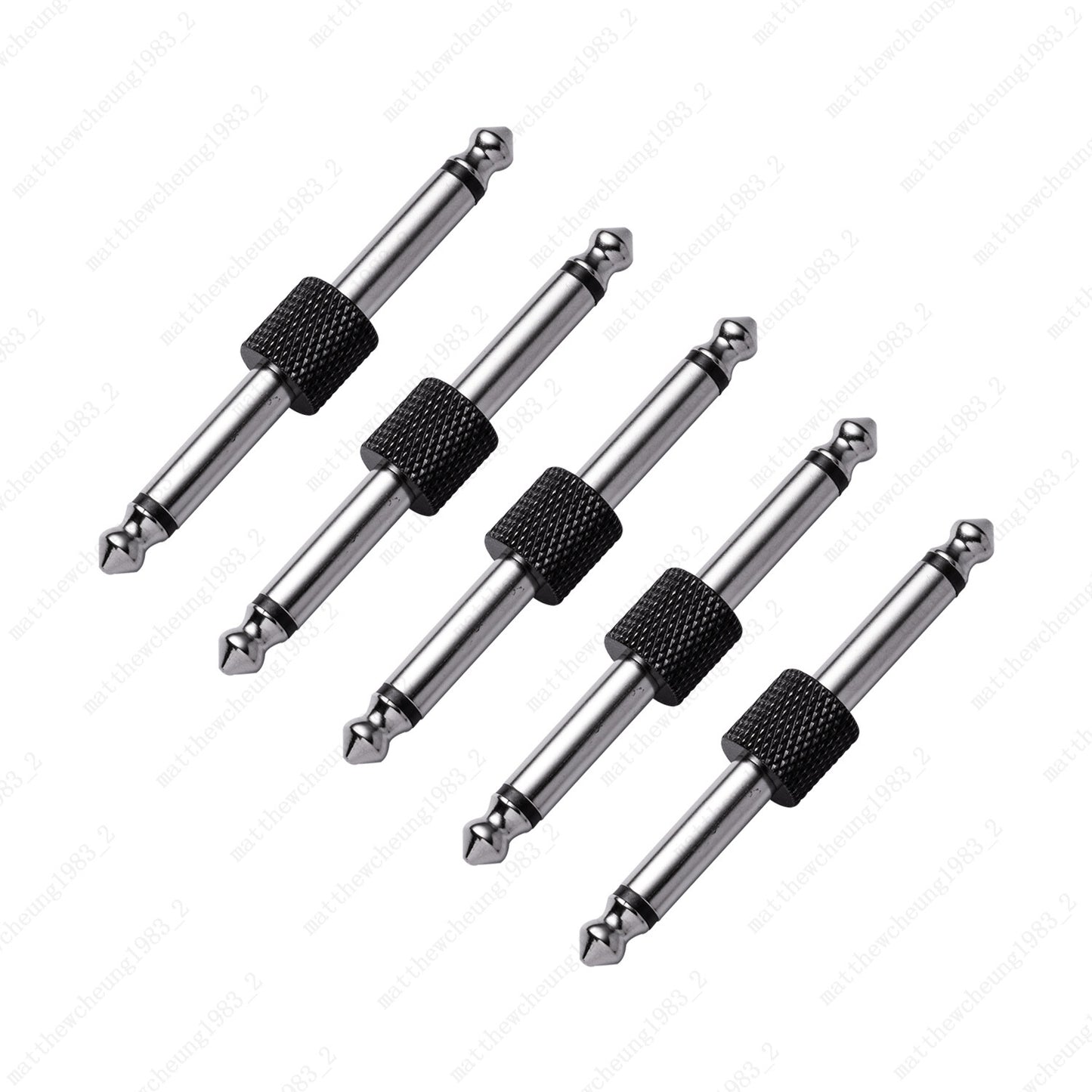 1/4 inch 6.3mm Guitar Effect Pedal Coupler Connector Audio Adaptors Connecting