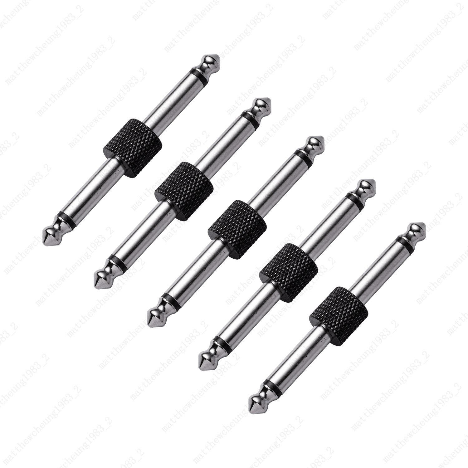 1/4 inch 6.3mm Guitar Effect Pedal Coupler Connector Audio Adaptors Connecting