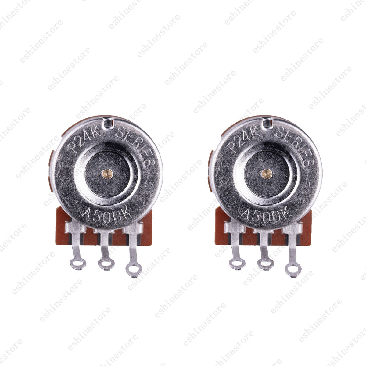 A/B 250K/500K Guitar Potentiometers Brass 15mm Short Shaft Pot US 24 Spline Fine