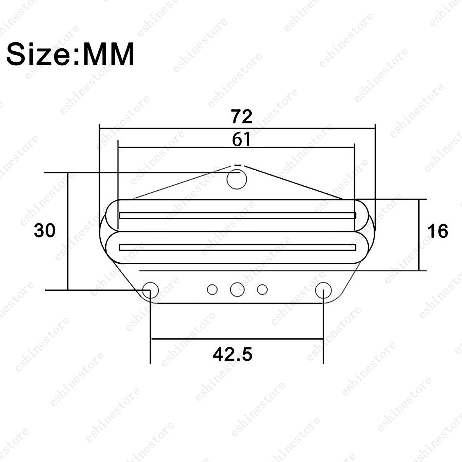Guitar Alnico 5 Hot Dual Rail Bridge Pickup Humbucker For Telecaster 4 Colors