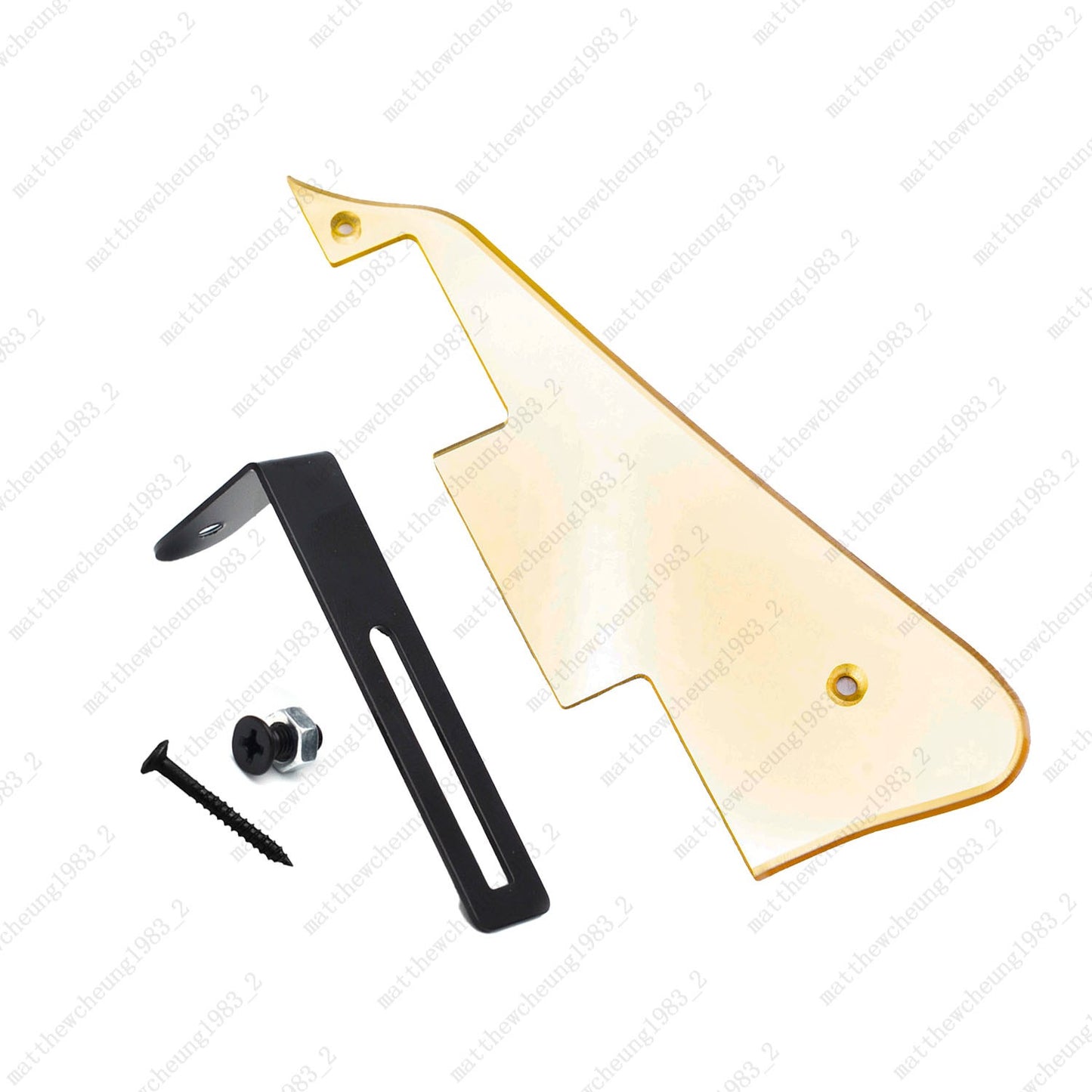 Multicolor Guitar Pickguard with Black Bracket Mounting Screws Set for Les Paul