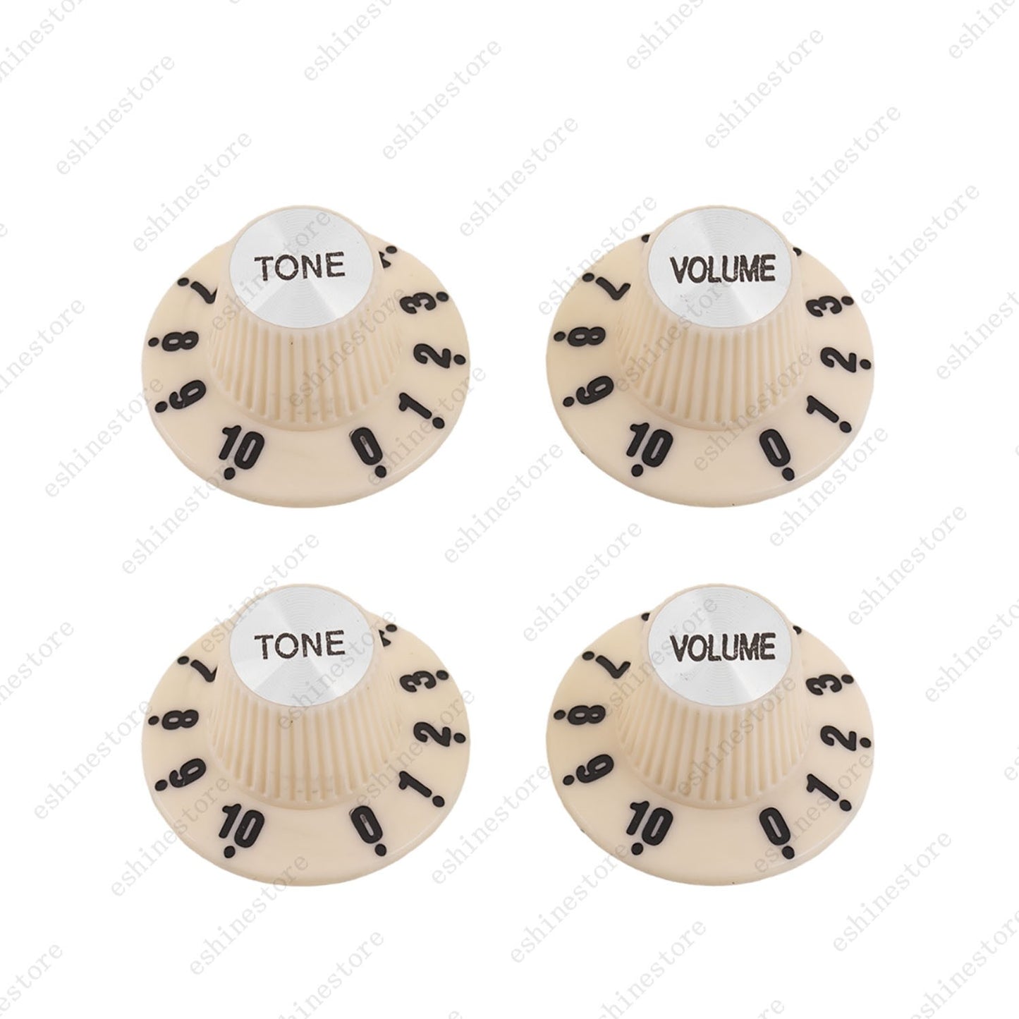 4pcs Witch Hat Guitar Speed Control Knobs 2 Tone 2 Volume for Les Paul SG 5Color