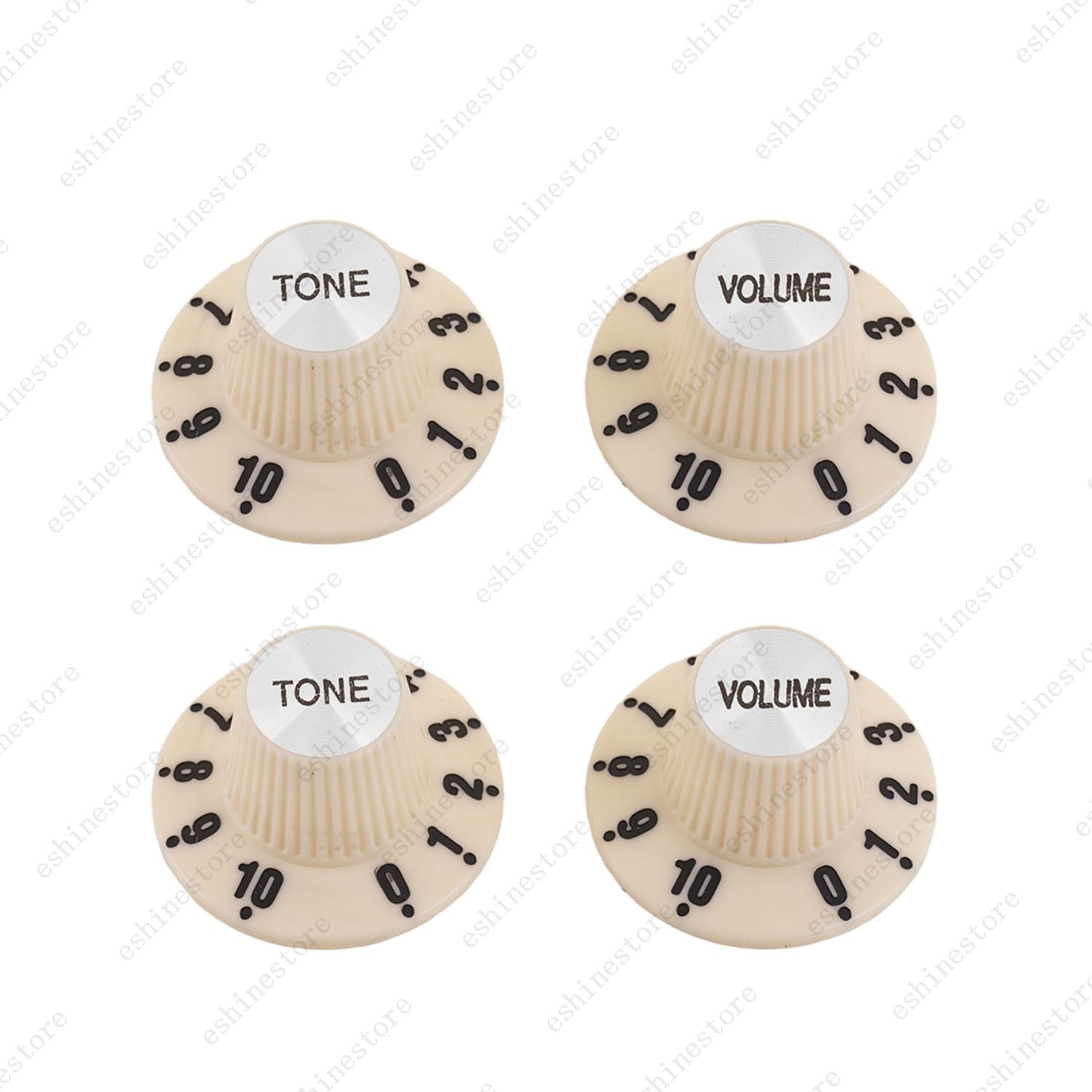 4pcs Witch Hat Guitar Speed Control Knobs 2 Tone 2 Volume for Les Paul SG 5Color