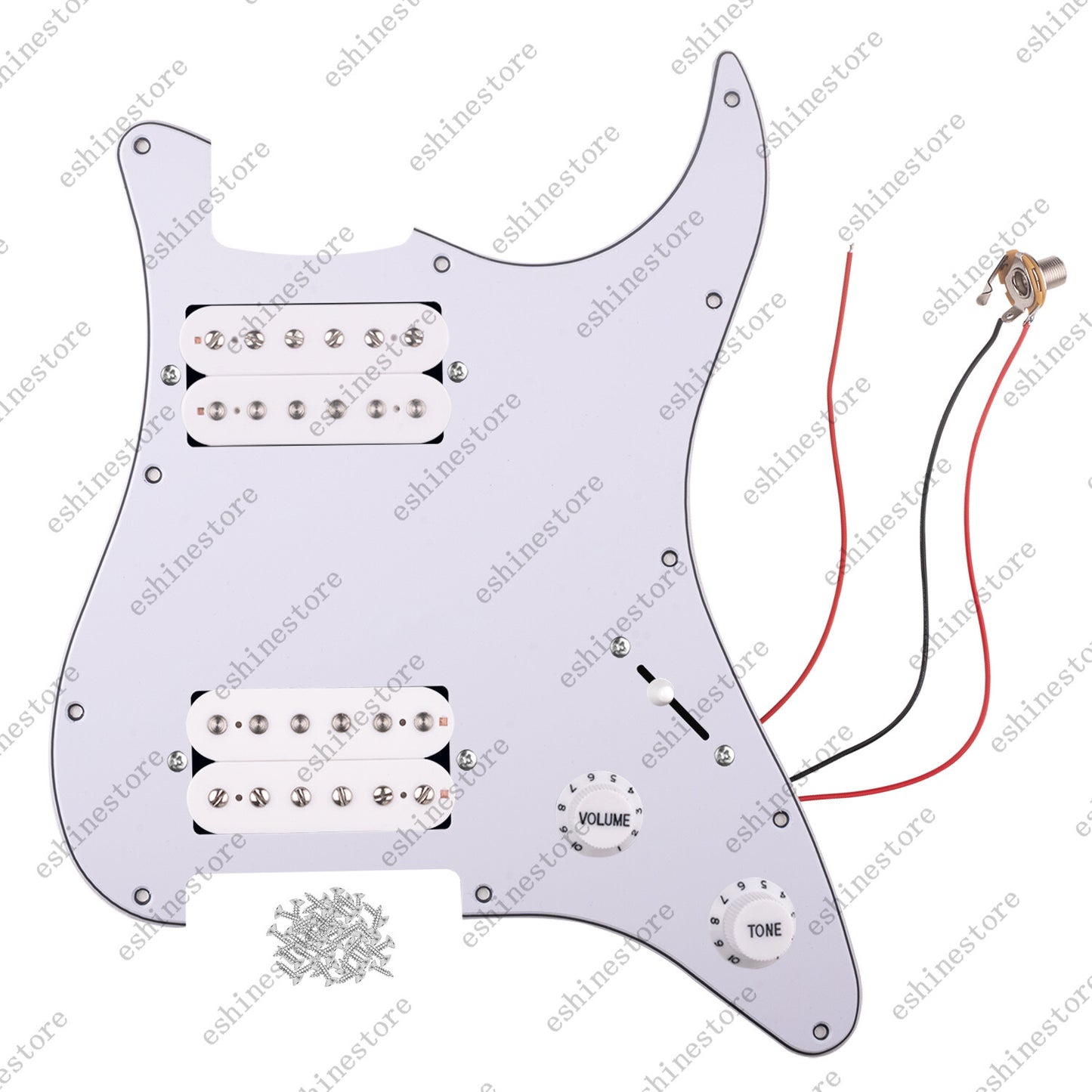 3Ply HH Loaded Prewired Guitar Pickguard Humbuckers Pickup Sets For ST Strat SQ