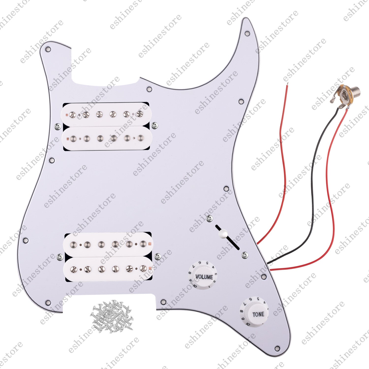 3Ply HH Loaded Prewired Guitar Pickguard Humbuckers Pickup Sets For ST Strat SQ