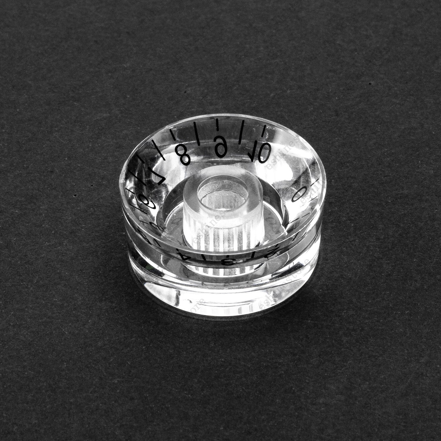 4 Pcs Clear w/Black Letter Guitar Control Knobs Speed Knobs For Les Paul SG