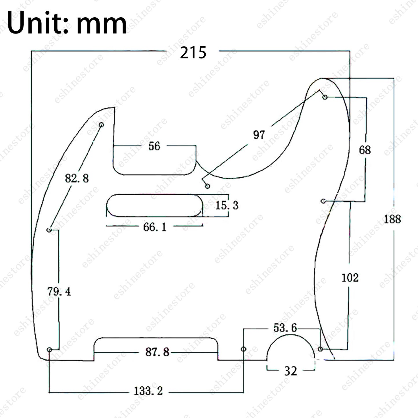 Aluminium Vintage style 8 Hole Pickguard Scratch Plate Hole For Fender Tele