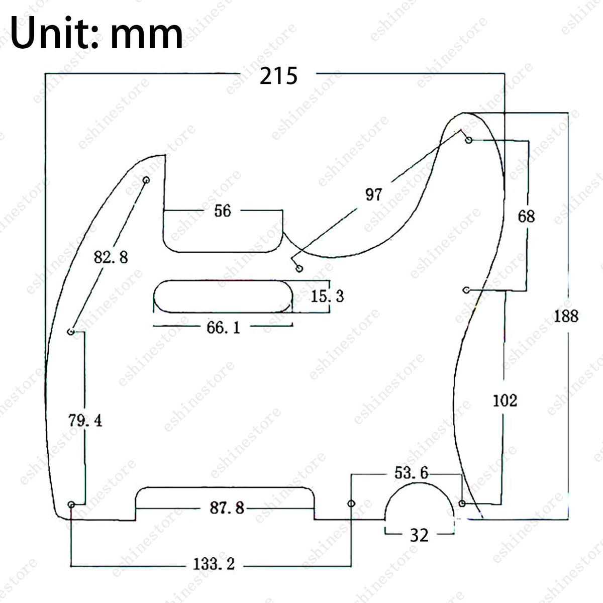 Aluminium Vintage style 8 Hole Pickguard Scratch Plate Hole For Fender Tele