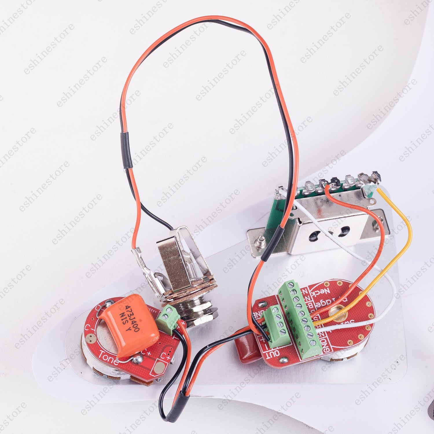 Solderless HH Wiring Harness Treble bleed Circuit with 3-Way Switch for Strat