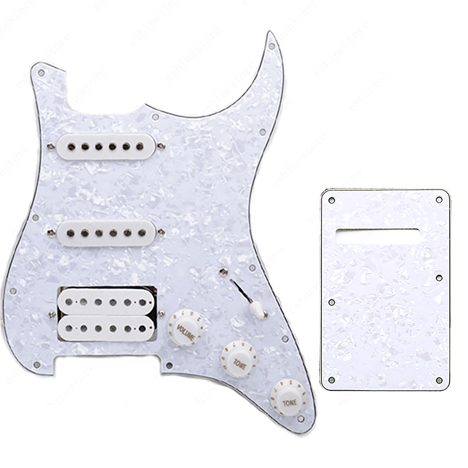 11 Hole Guitar SSH Loaded Pickguard Set & Back Plate For SQ FENDER Stratocaster