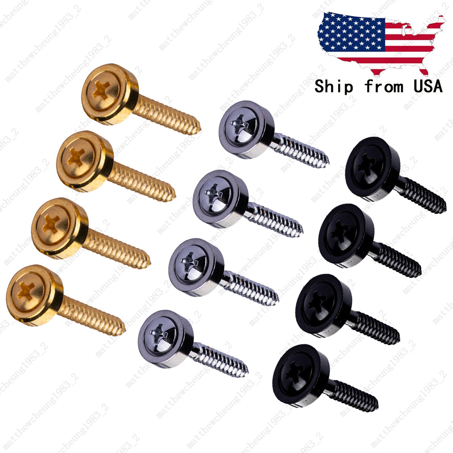 4 Pcs Electric Guitar Bass Neck Mounting Ferrule Screw Bushing 3 COLORS