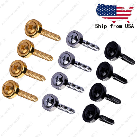 4 Pcs Electric Guitar Bass Neck Mounting Ferrule Screw Bushing 3 COLORS