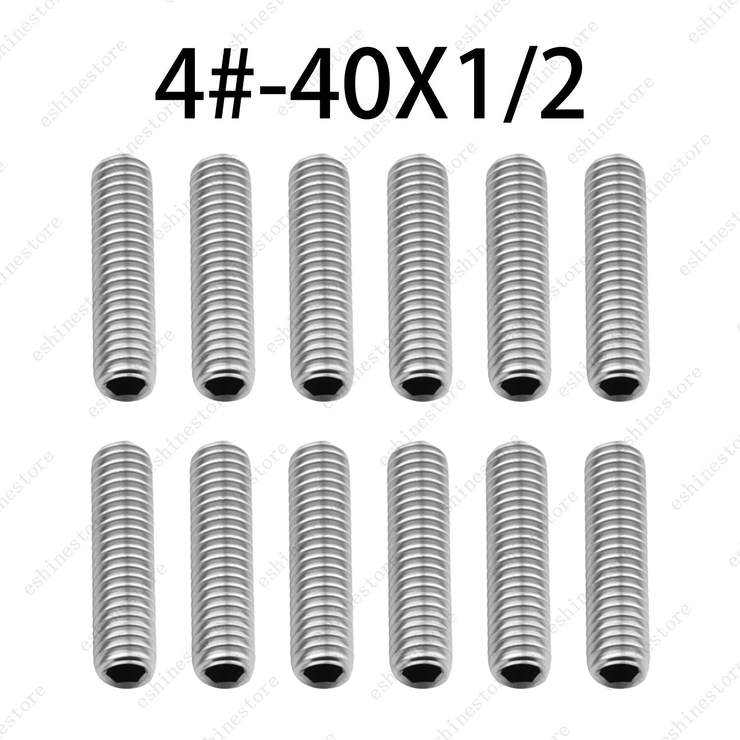 12pcs Stainless Steel #4-40 Bridge Screws Saddle Height Adjustment-(1/4"-1/2")