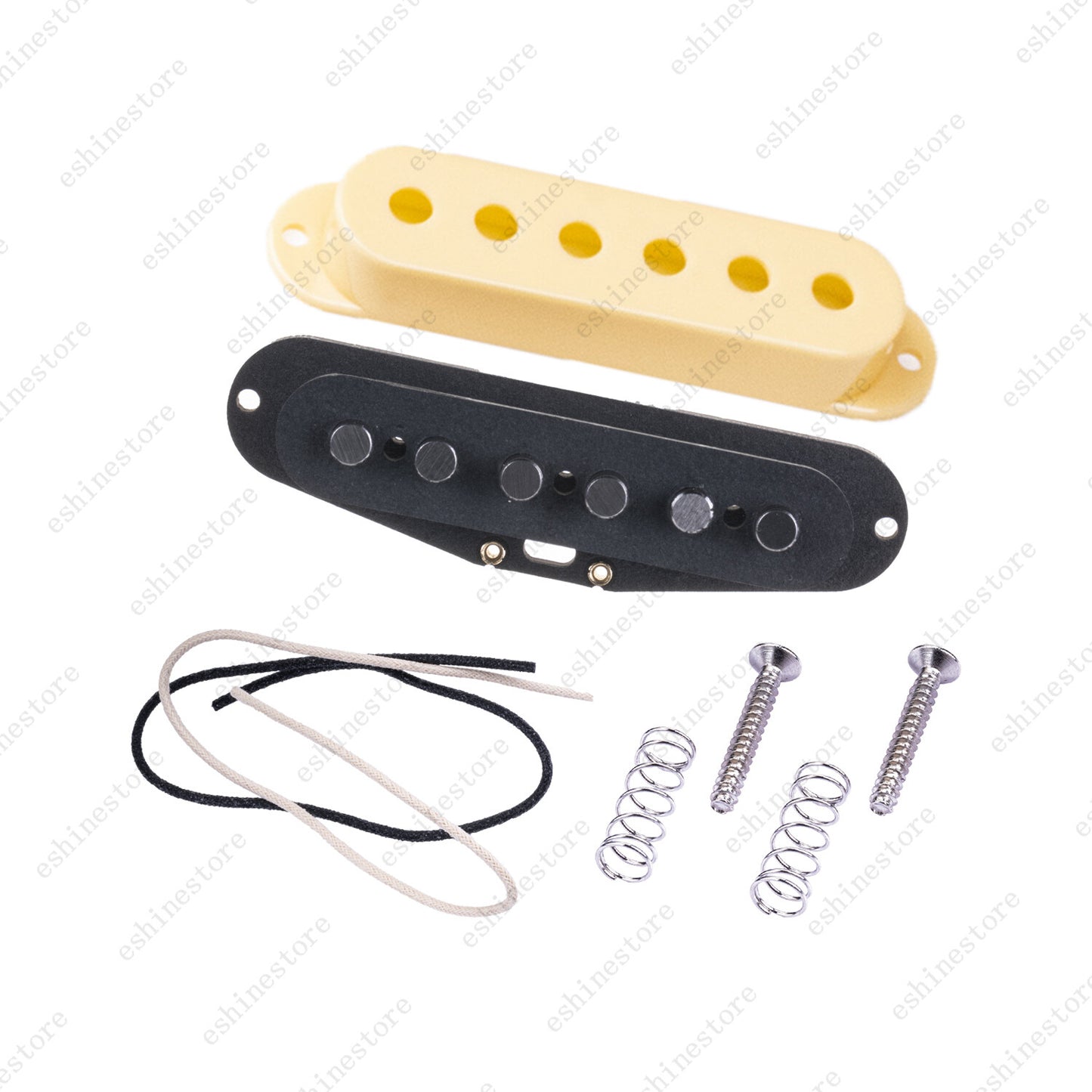 11 Color Flat Top Single Coil Pickup Part Kit Alnico 5 Pole Pieces Fiber Bobbin