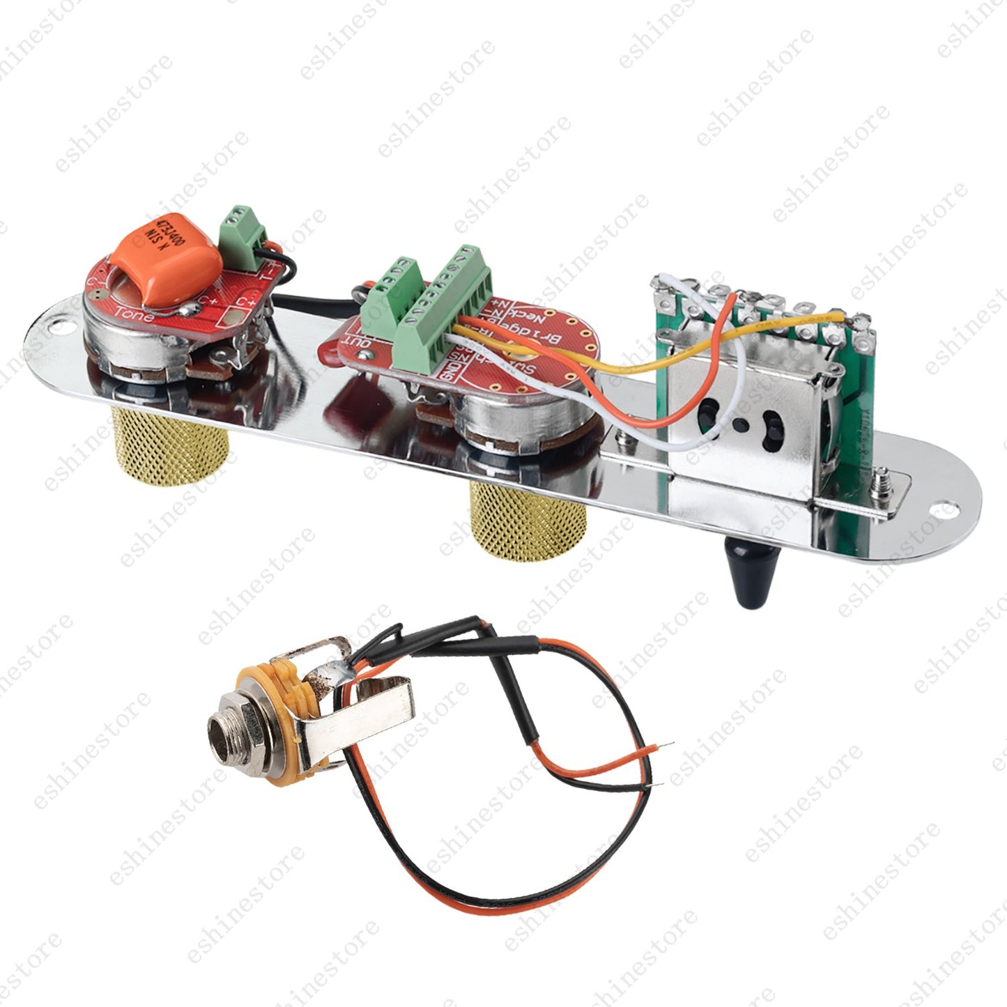 Solderless Loaded Control Plate Pre-Wired 3-Way Switch Wiring Harness for Tele