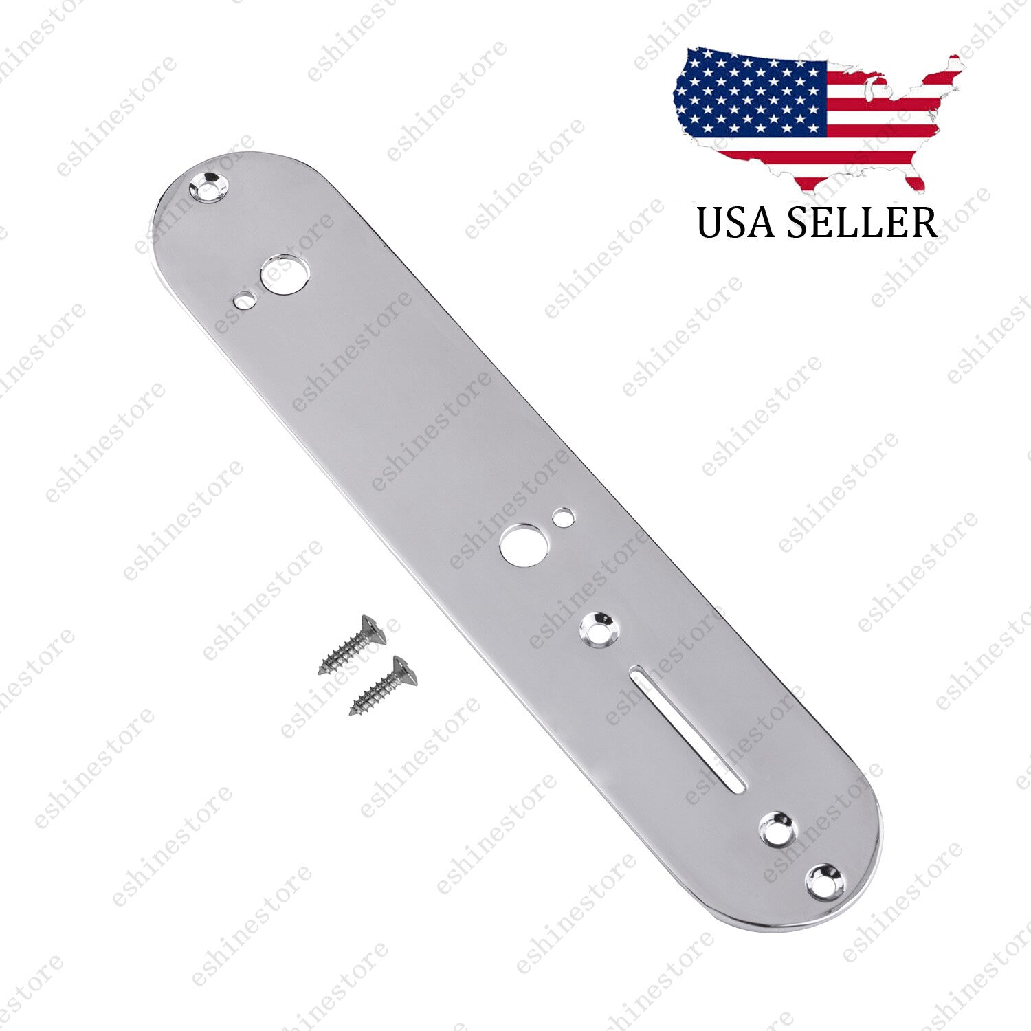 1 Piece Metal Chrome Electric Guitar Control Plate 7MM for Fender Telecater
