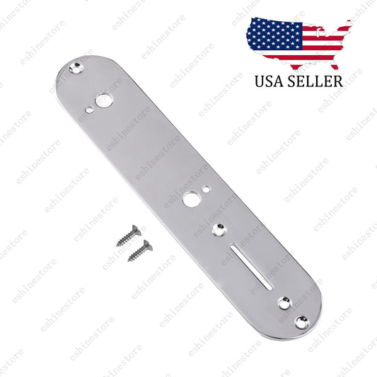 1 Piece Metal Chrome Electric Guitar Control Plate 7MM for Fender Telecater