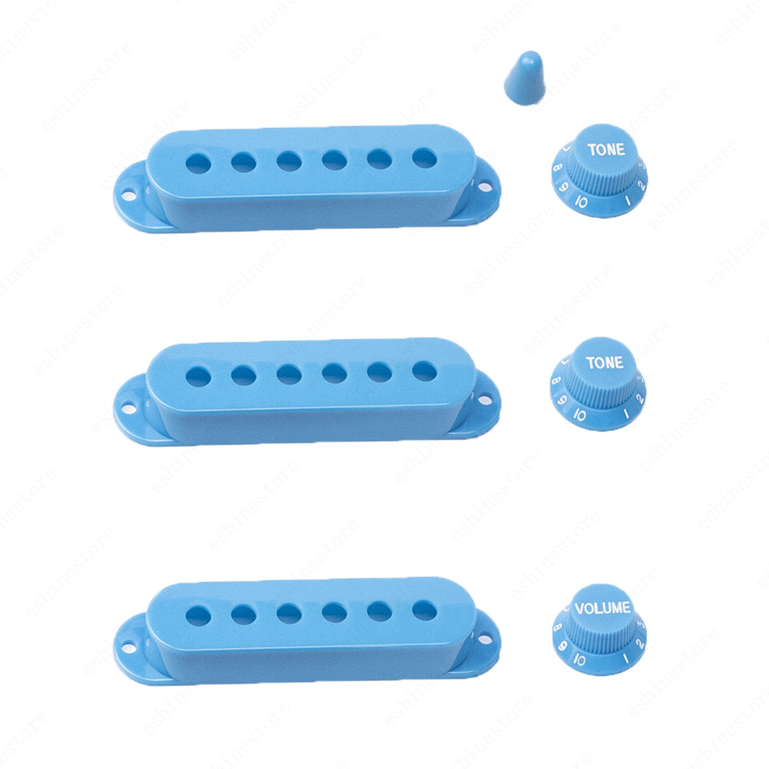 48/50/52mm Guitar Pickup Covers Knobs Switch Tip Set For Fender SQ Strat