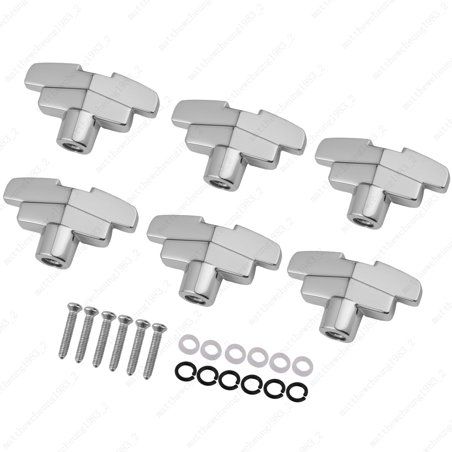 1 Set Guitar Tuning Peg Button Machine Head T-Shaped Buttons for Electric Guitar