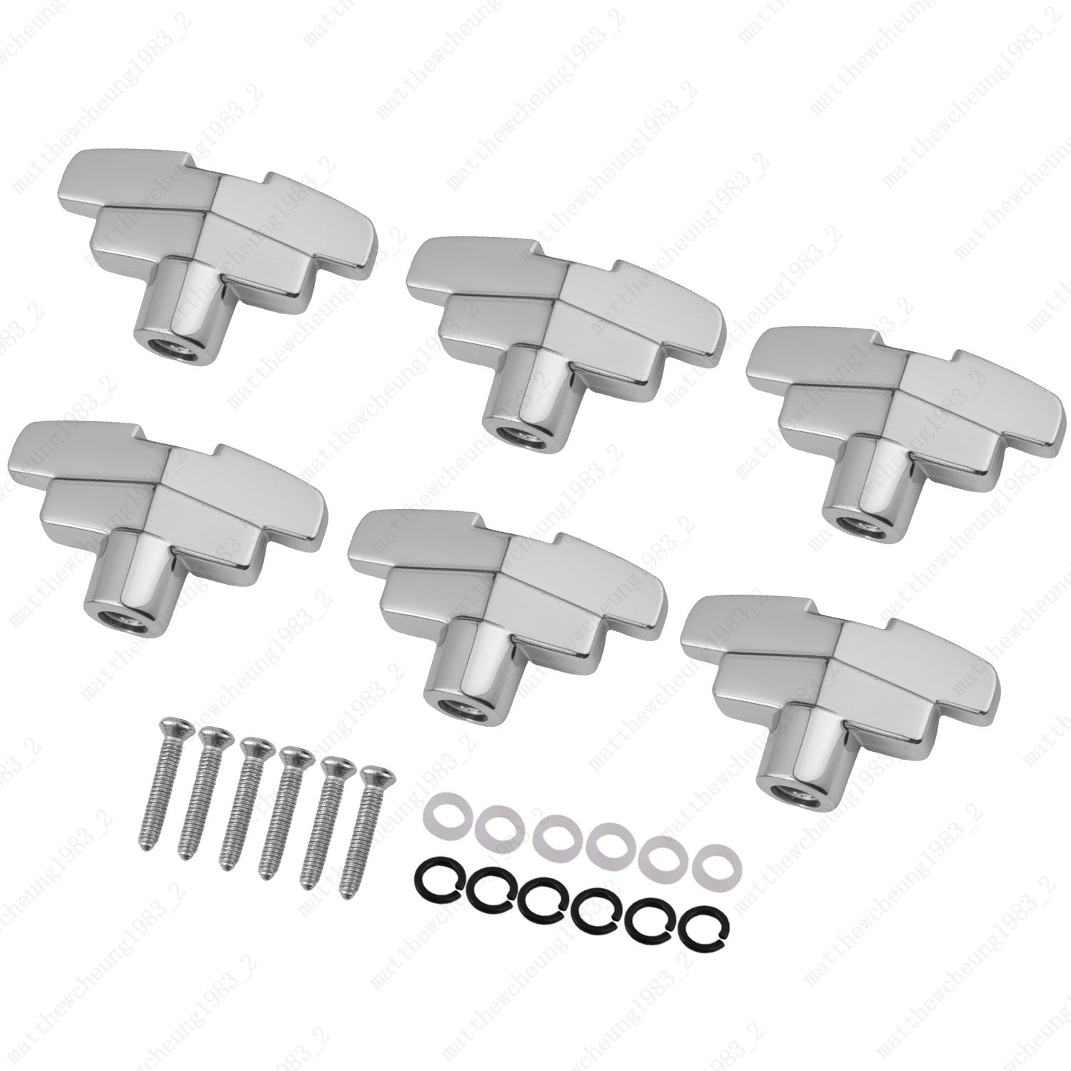 1 Set Guitar Tuning Peg Button Machine Head T-Shaped Buttons for Electric Guitar