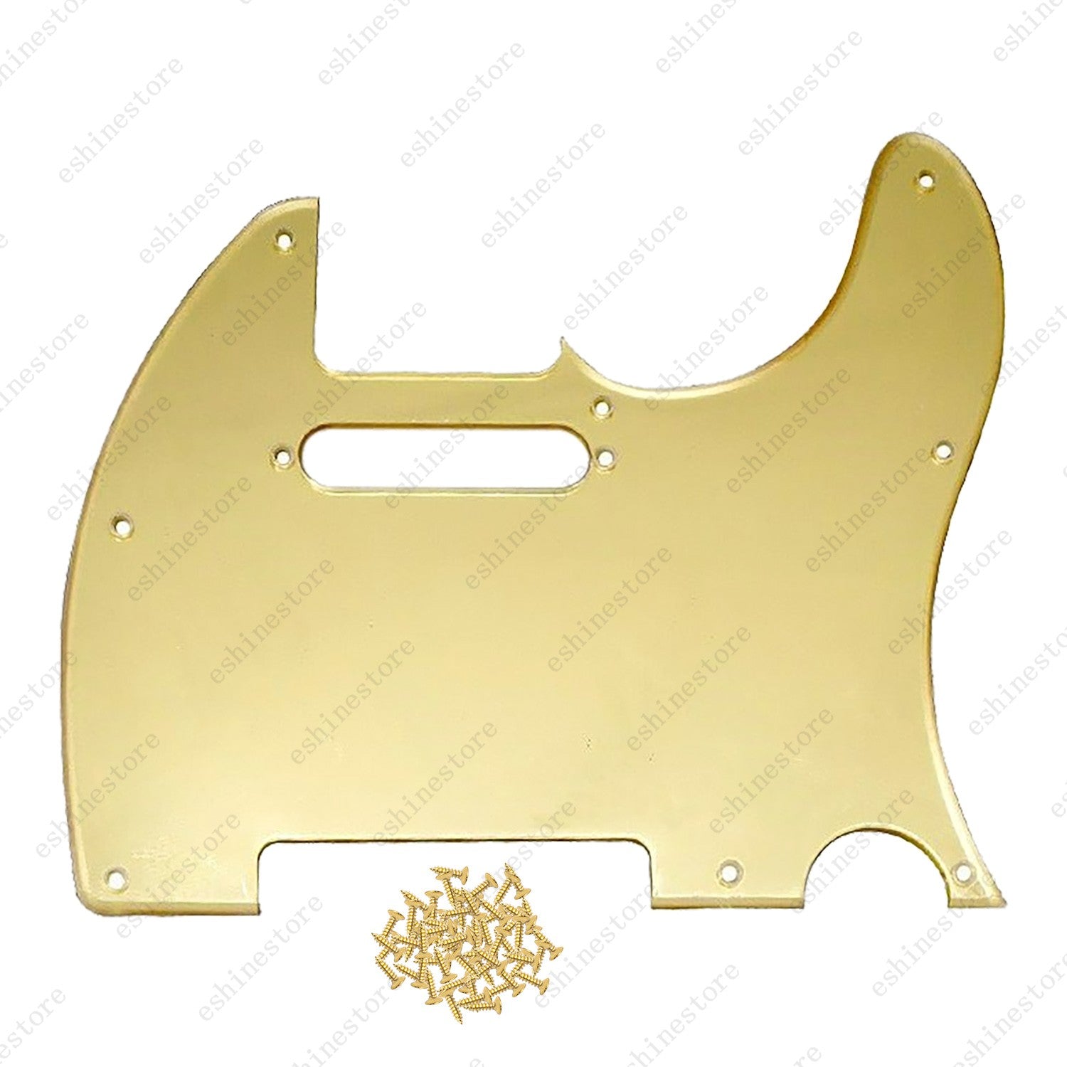 8 Hole Guitar Pickguard Scratch Plate for Tele/Telecaster - Gold/Silver Mirror