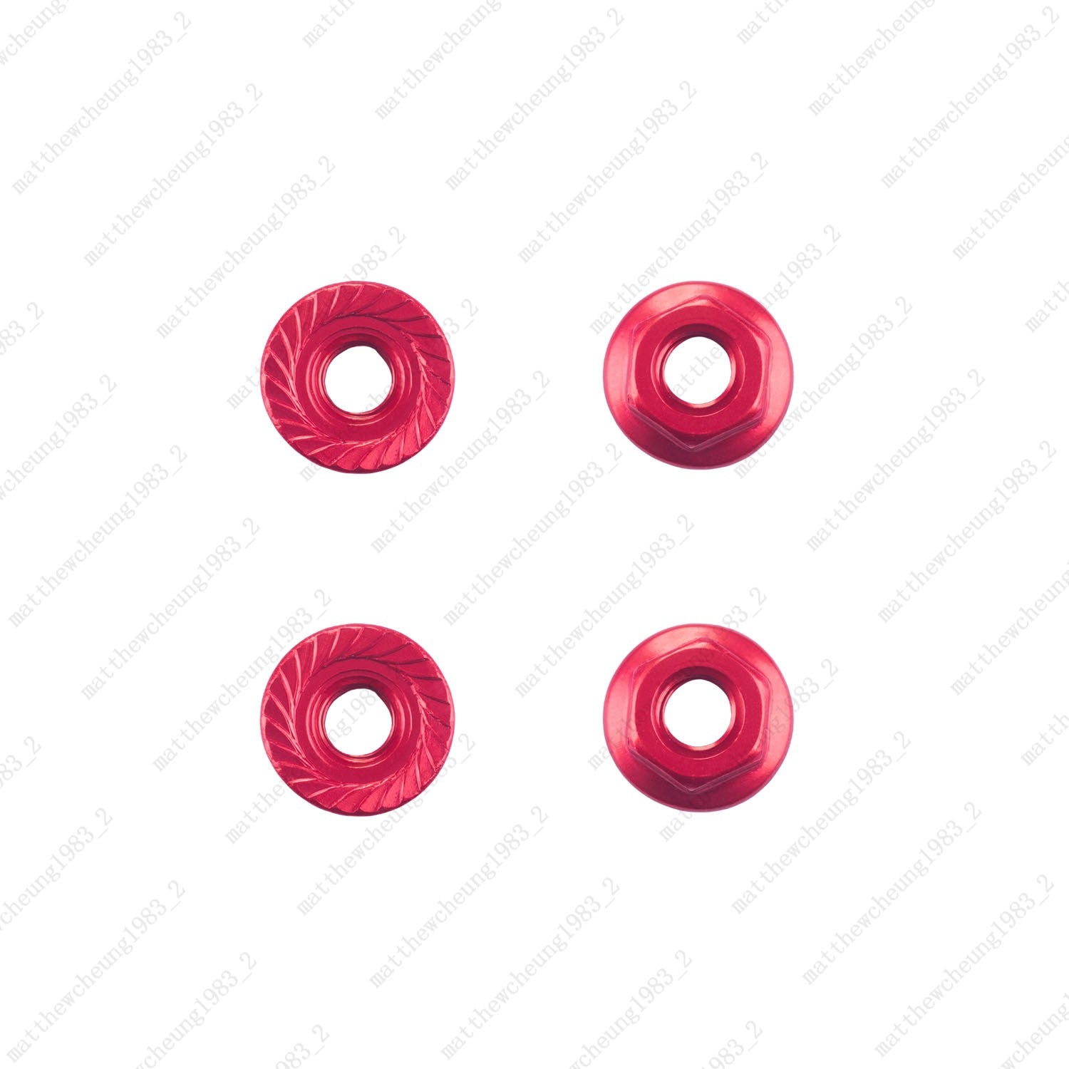 4pcs 8-Color M4 Flange Nuts - 1:10 RC Car Premium Upgrade Replacement
