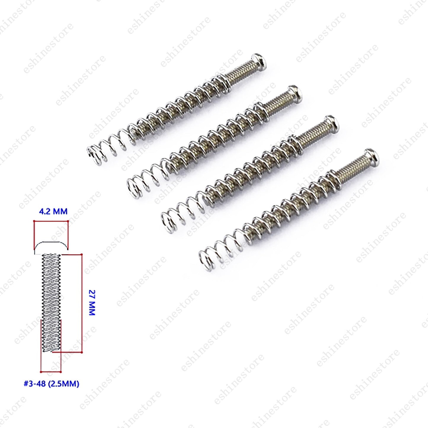 4x US Thread #3-48 Humbucker Pickup Height Screw Spring For EMG DiMazio Gibson