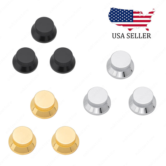 3x Metal Guitar Volume Tone Control Knobs For Fender SQ Stratocaster Multi Color