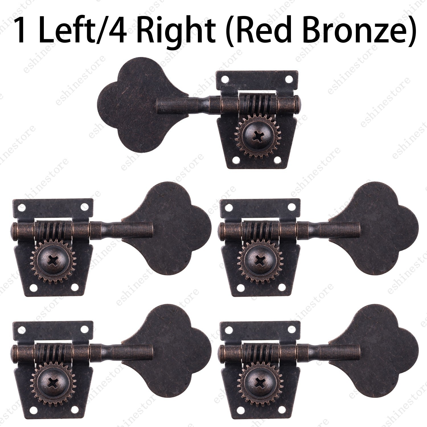 Relic Bass Vintage Open Machine Heads-1:25 Ratio Gear Tuning Key-Red Bronze