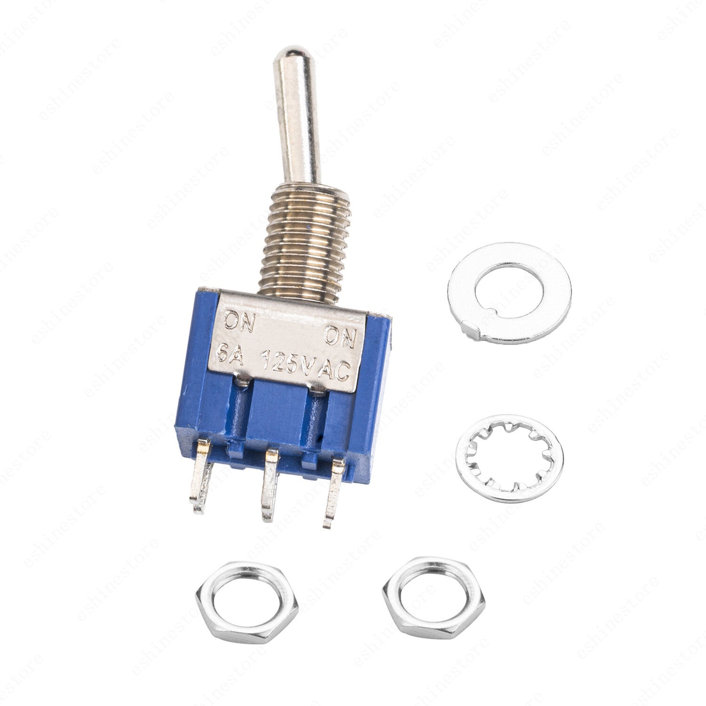 1 Pcs DPDT Blue 2 Way 6 Pin ON ON Guitar Mini Toggle Switch Car/Boat Switches