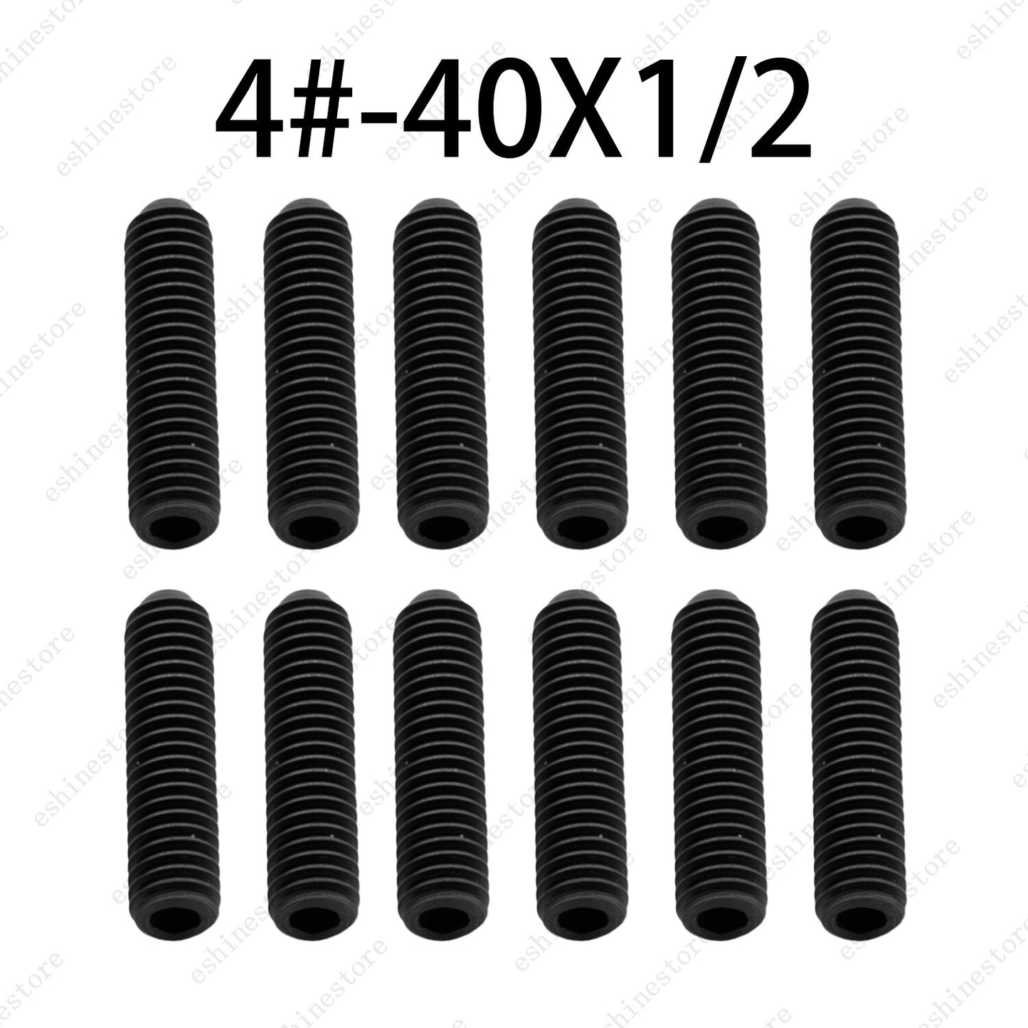 12pcs Alloy Steel #4-40 Guitar Bridge Screw Saddle Height Adjustment-(1/4"-1/2")