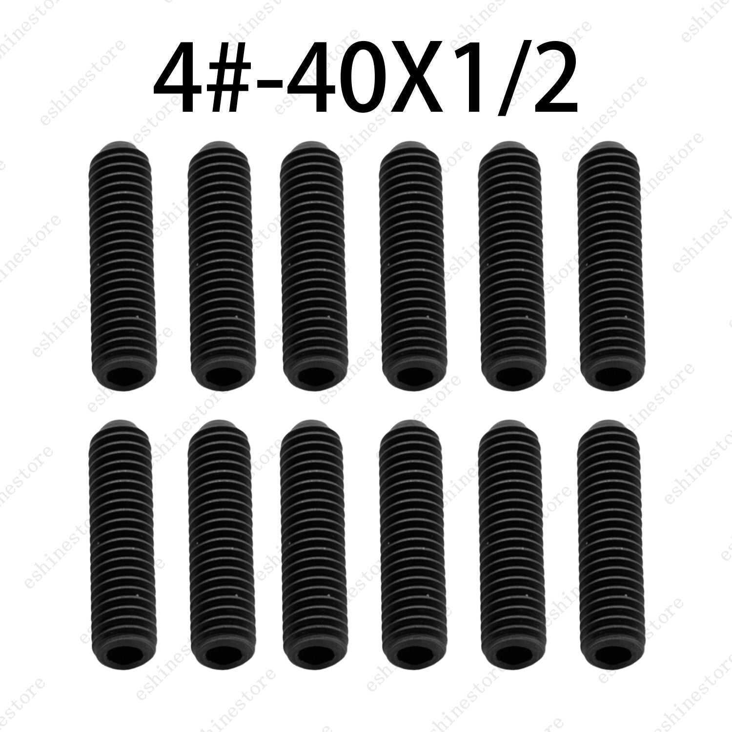 12pcs Alloy Steel #4-40 Guitar Bridge Screw Saddle Height Adjustment-(1/4"-1/2")