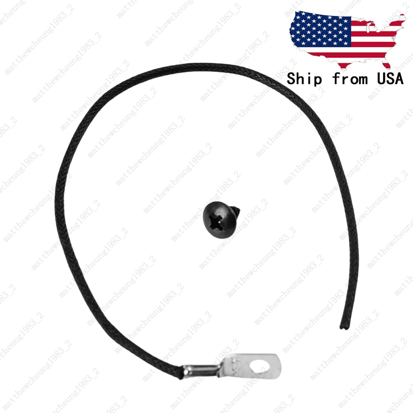 1 Set of Guitar Cavity Shielding Ground Solder Lug with Screw and Ground Wire