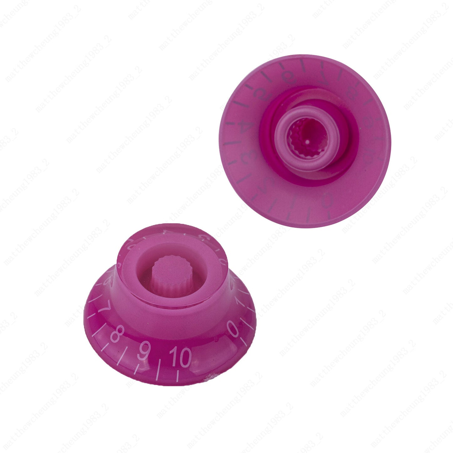 4x Guitar Purple 18 Fine Spline Top Hat 50s Knobs for SG Les Paul Guitar