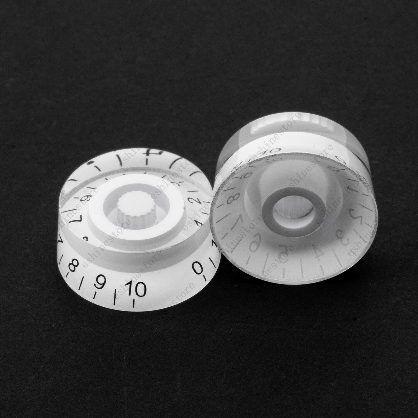 4 Pcs LP Custom Control Knobs Speed Dial Knobs Black w/ Gold for Les Paul SG