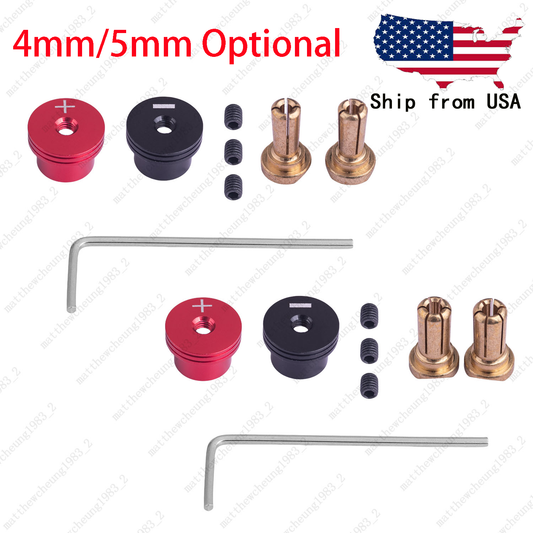 1 Set Performance Banana Plug Heat Sink Connector for RC Cars - 4mm/5mm Options