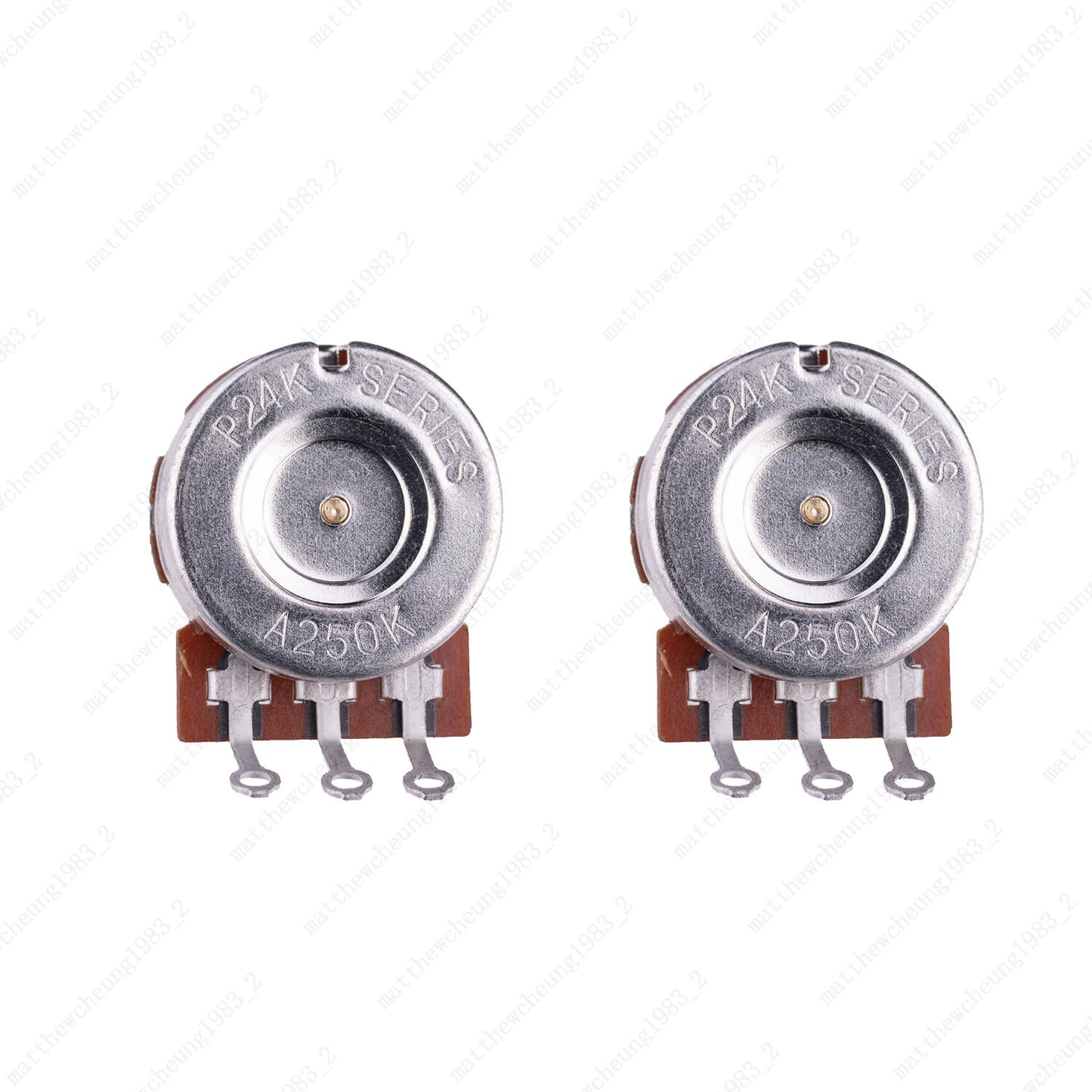 A/B 250K/500K Guitar Potentiometers Brass 15mm Short Shaft Pot US 24 Spline Fine