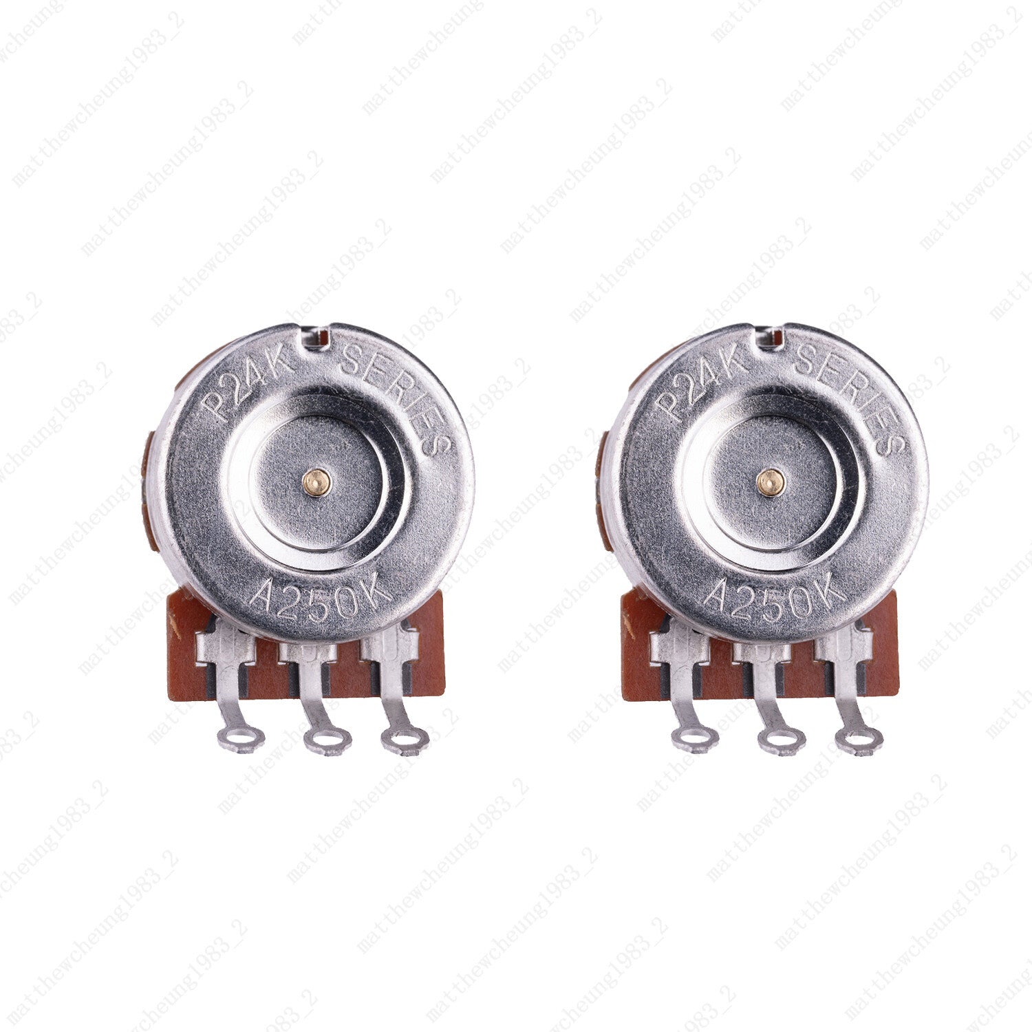 A/B 250K/500K Guitar Potentiometers Brass 15mm Short Shaft Pot US 24 Spline Fine